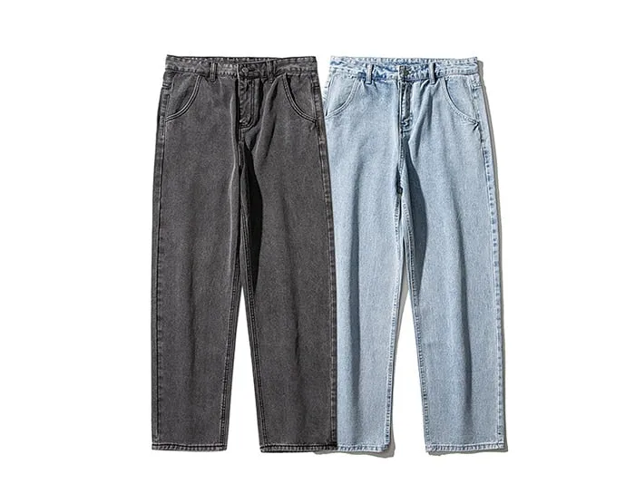 Mid 90s Straight Leg Jeans in Mid Wash Blue or Black