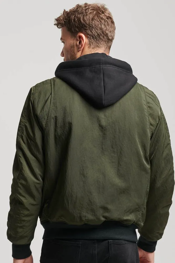 Military Hooded MA1 Jacket | Olive