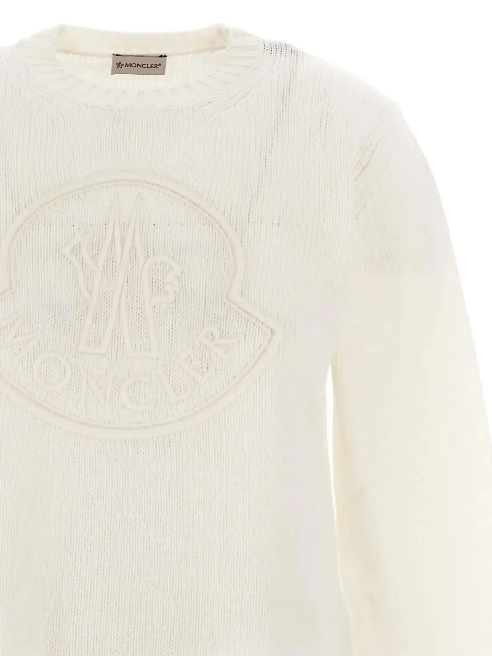 MONCLER  |Crew Neck Long Sleeves Plain Logo V-neck & Crew neck