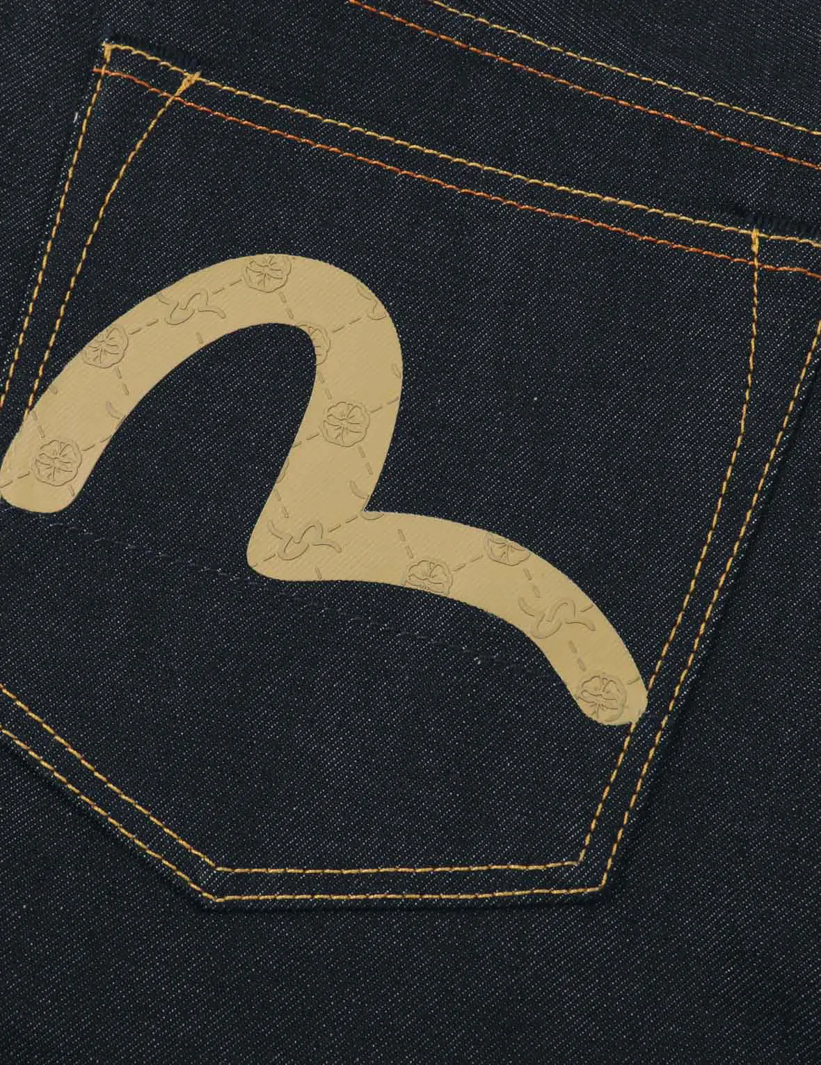 Monogram Embossed Seagull Print Carrot Fit Jeans #2017