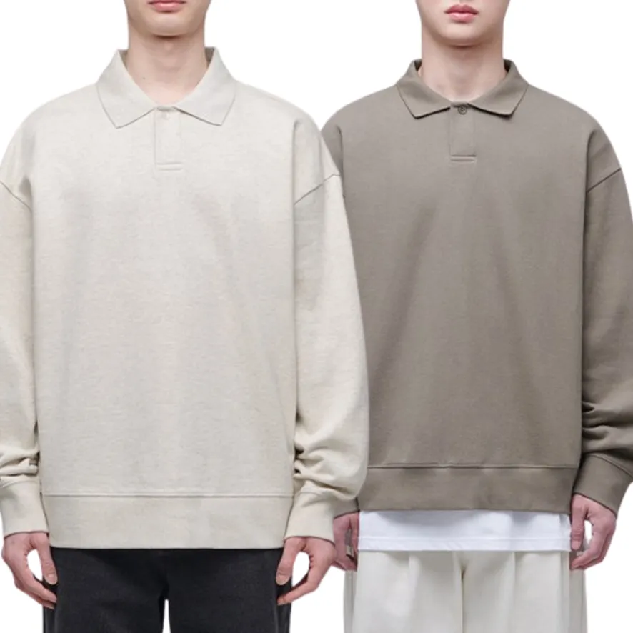 MUSINSA STANDARD  |Street Style Long Sleeves Plain Cotton Oversized Sweatshirts