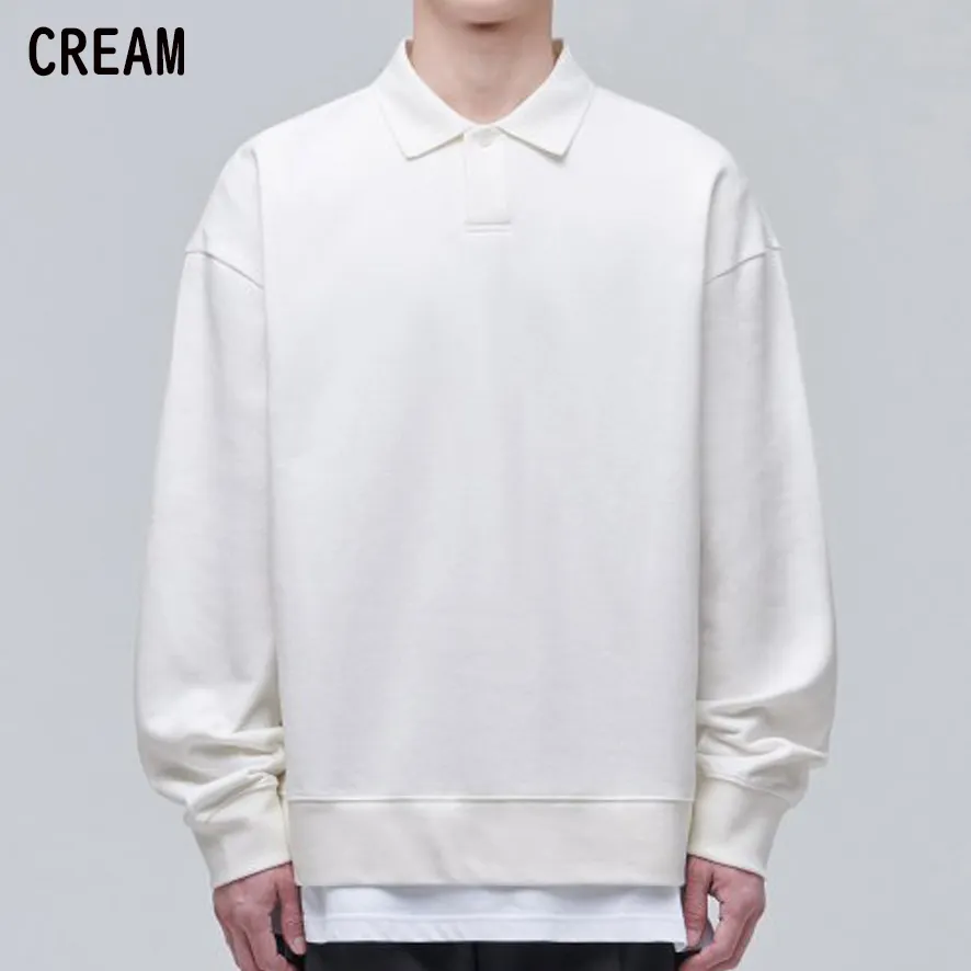 MUSINSA STANDARD  |Street Style Long Sleeves Plain Cotton Oversized Sweatshirts