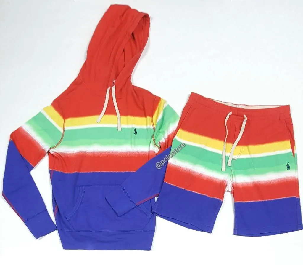 Nwt Polo Ralph Lauren Multi Color Stripe Cotton Hoodie