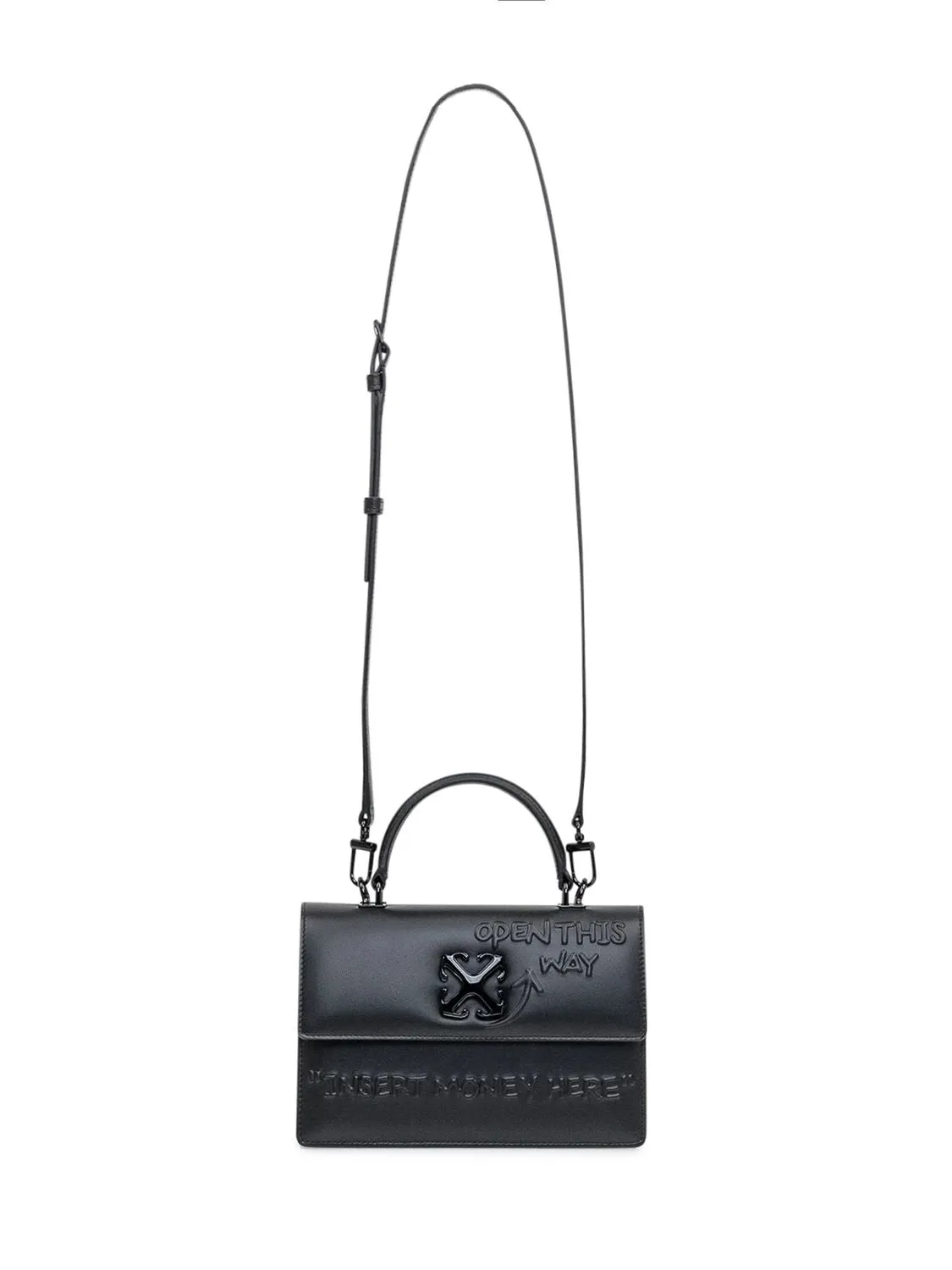 OFF-WHITE Elegant Mini Top Handle Leather Bag