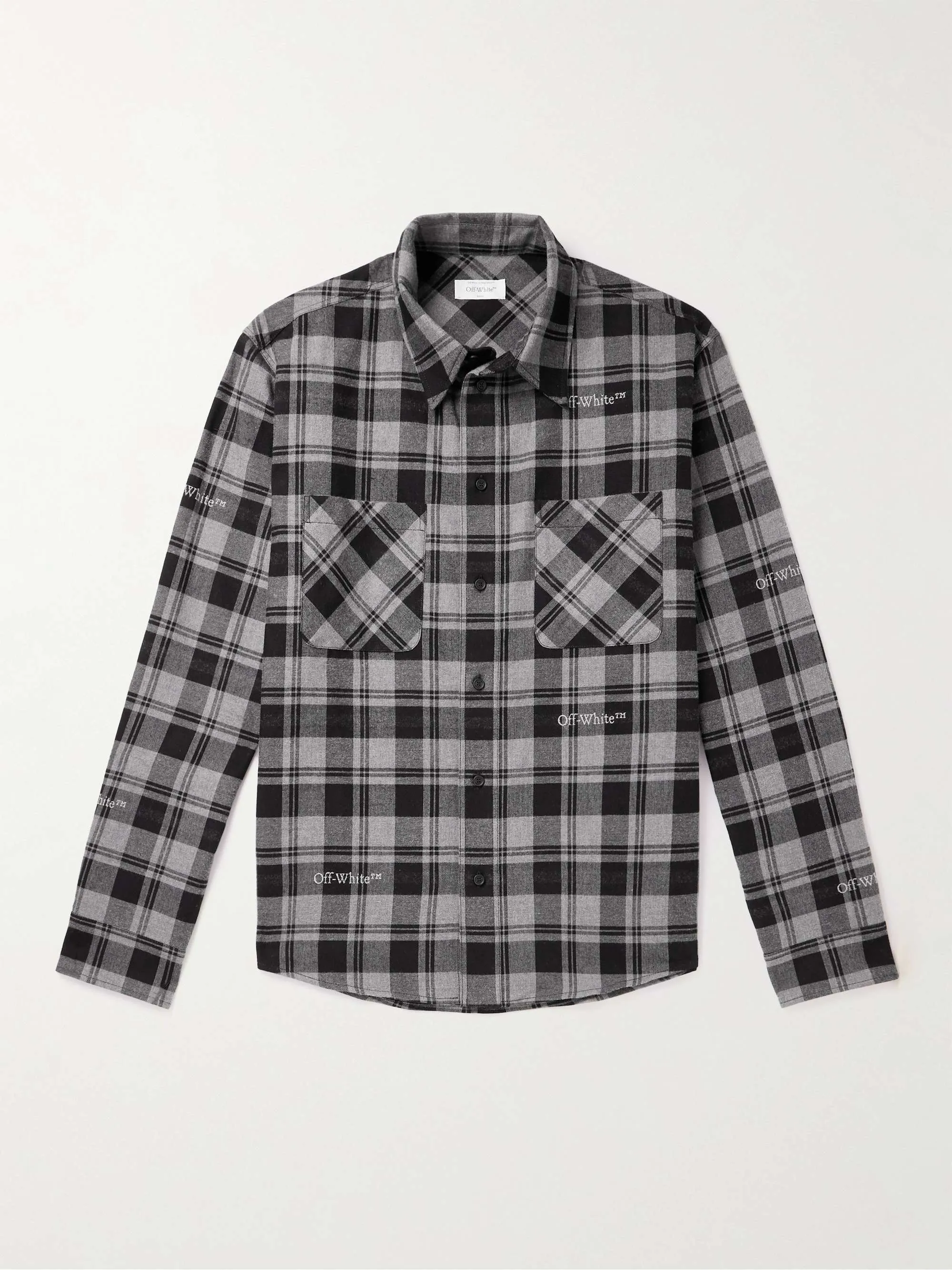 Off-White  |Tartan Street Style Long Sleeves Cotton Logo Shirts