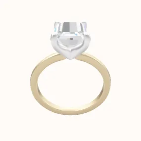 Open Solitaire Engagement Ring With Four Prong Head