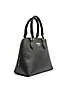 Paradox London Opera Black Faux Leather Top Handle Tote Bag