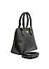 Paradox London Opera Black Faux Leather Top Handle Tote Bag