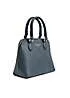 Paradox London Opera Navy Faux Leather Top Handle Tote Bag