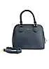 Paradox London Opera Navy Faux Leather Top Handle Tote Bag