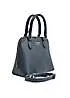 Paradox London Opera Navy Faux Leather Top Handle Tote Bag