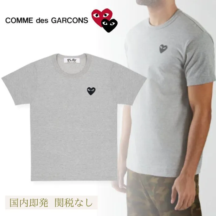 PLAY COMME des GARCONS  |Unisex Street Style U-Neck Cotton Short Sleeves Logo