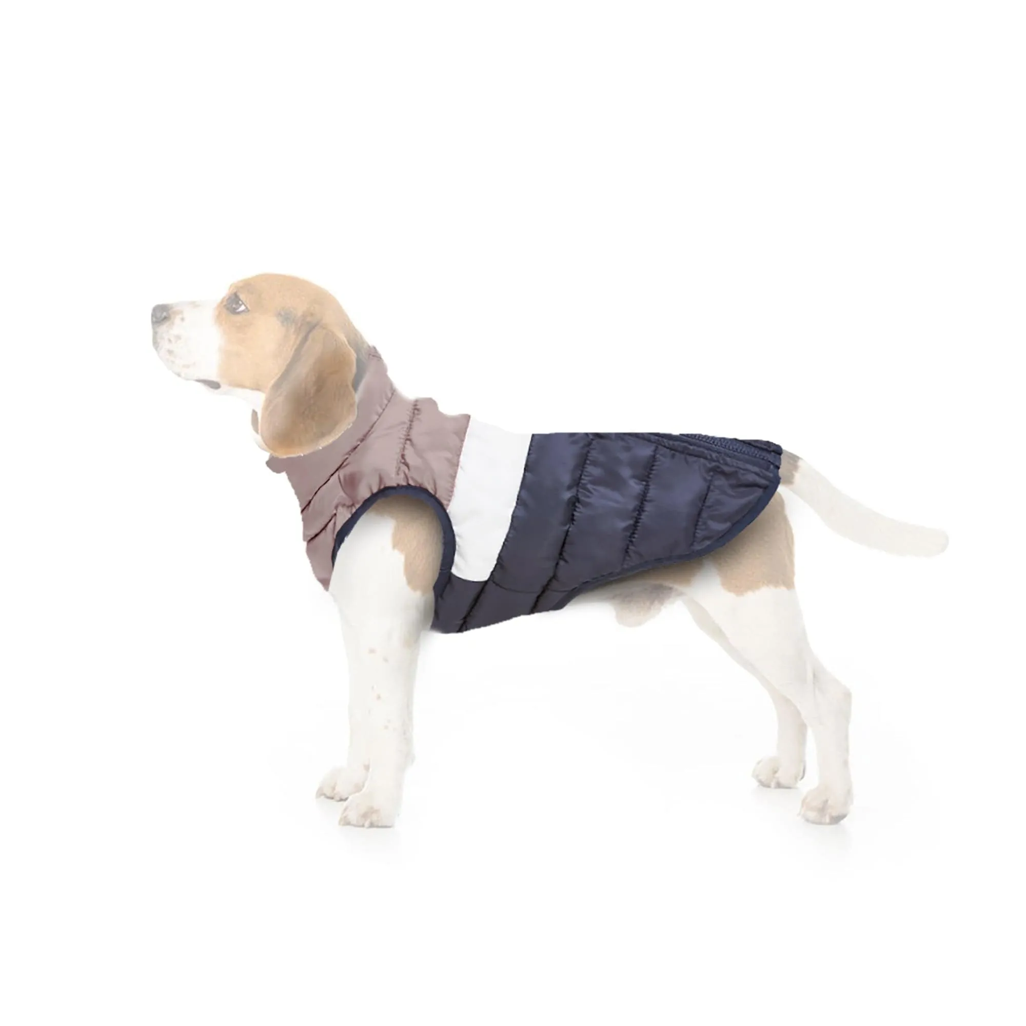 Pooch Padded Dog Coat L - Faded Pink/Ice Grey/Washed Blue