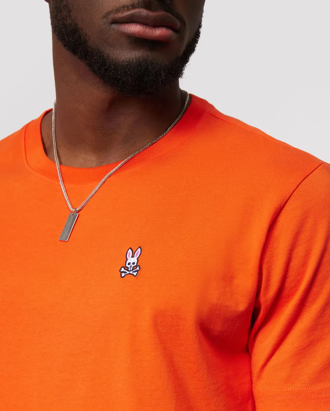 Psycho Bunny Men's Crew Neck Tee - Tangerine Tango