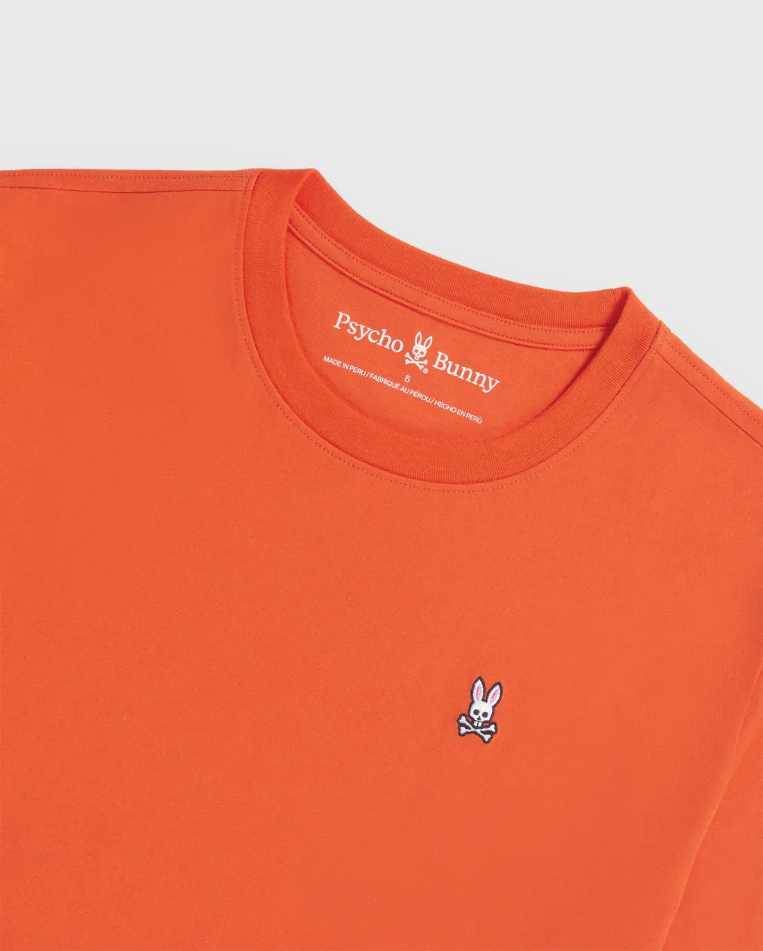 Psycho Bunny Men's Crew Neck Tee - Tangerine Tango