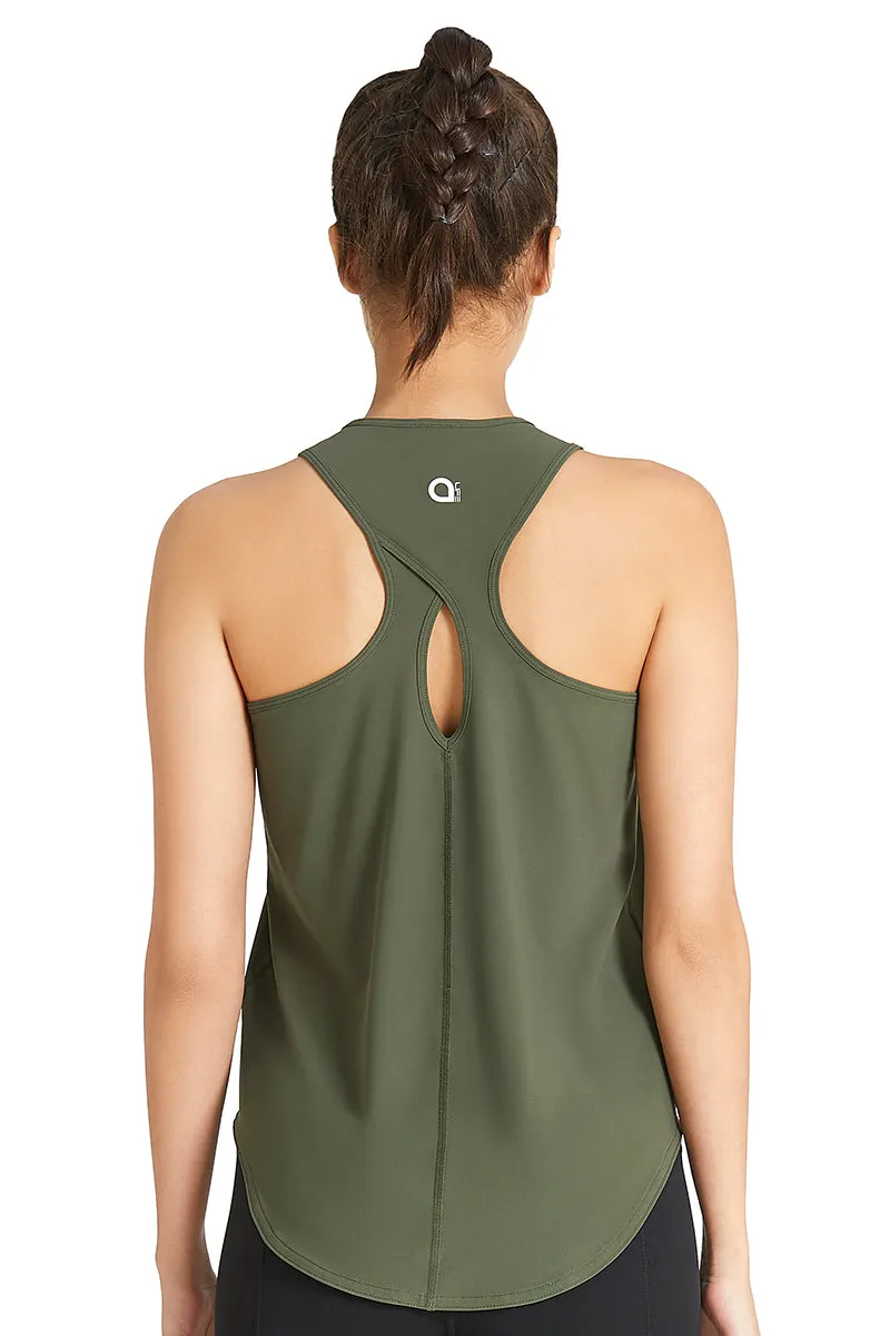 Racerback Tank with Keyhole Detail