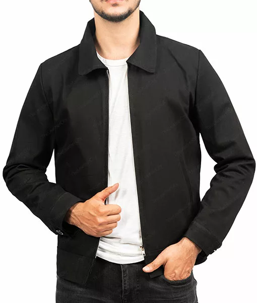 Reachers' Jack Reacher (Alan Ritchson) Black Shirt Collar Jacket | TLC