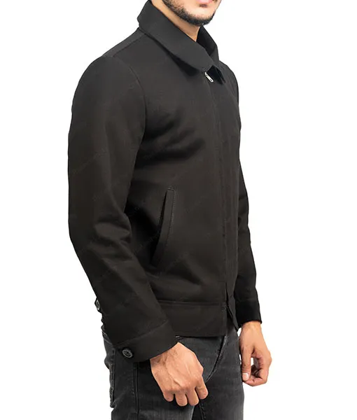 Reachers' Jack Reacher (Alan Ritchson) Black Shirt Collar Jacket | TLC