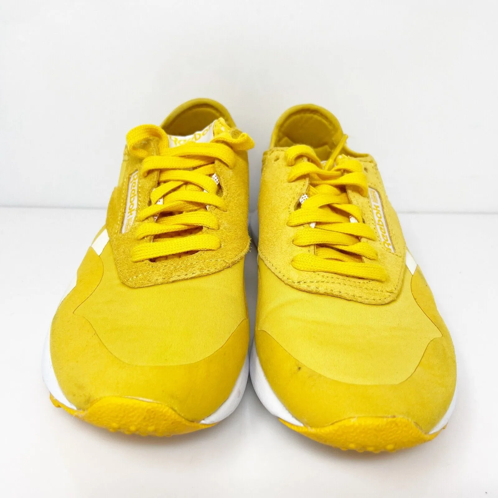 Reebok Womens Classic 059503 Yellow Running Shoes Sneakers Size 5