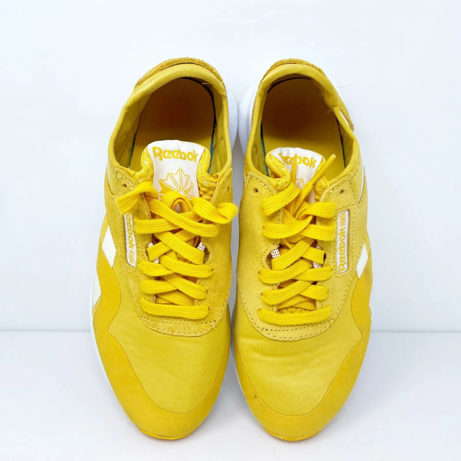 Reebok Womens Classic 059503 Yellow Running Shoes Sneakers Size 5