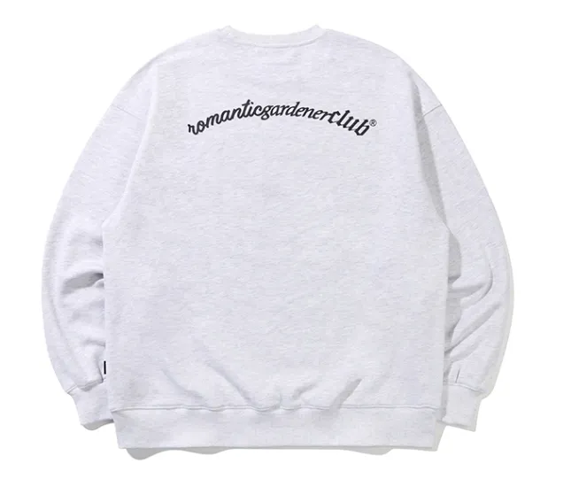 ROMANTIC CROWN  |Unisex Street Style Long Sleeves Plain Cotton Sweatshirts