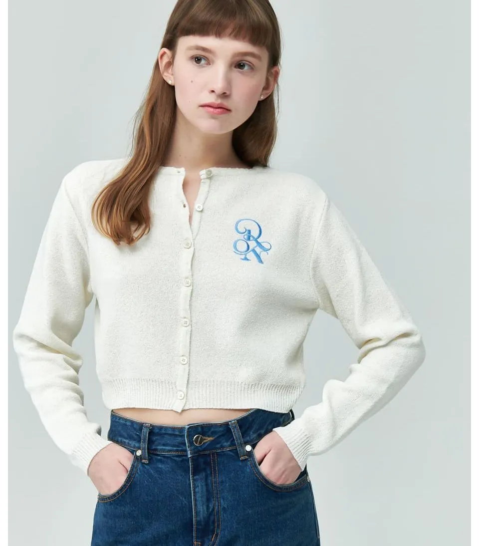 RONRON  |Street Style Long Sleeves Plain Logo Cardigans