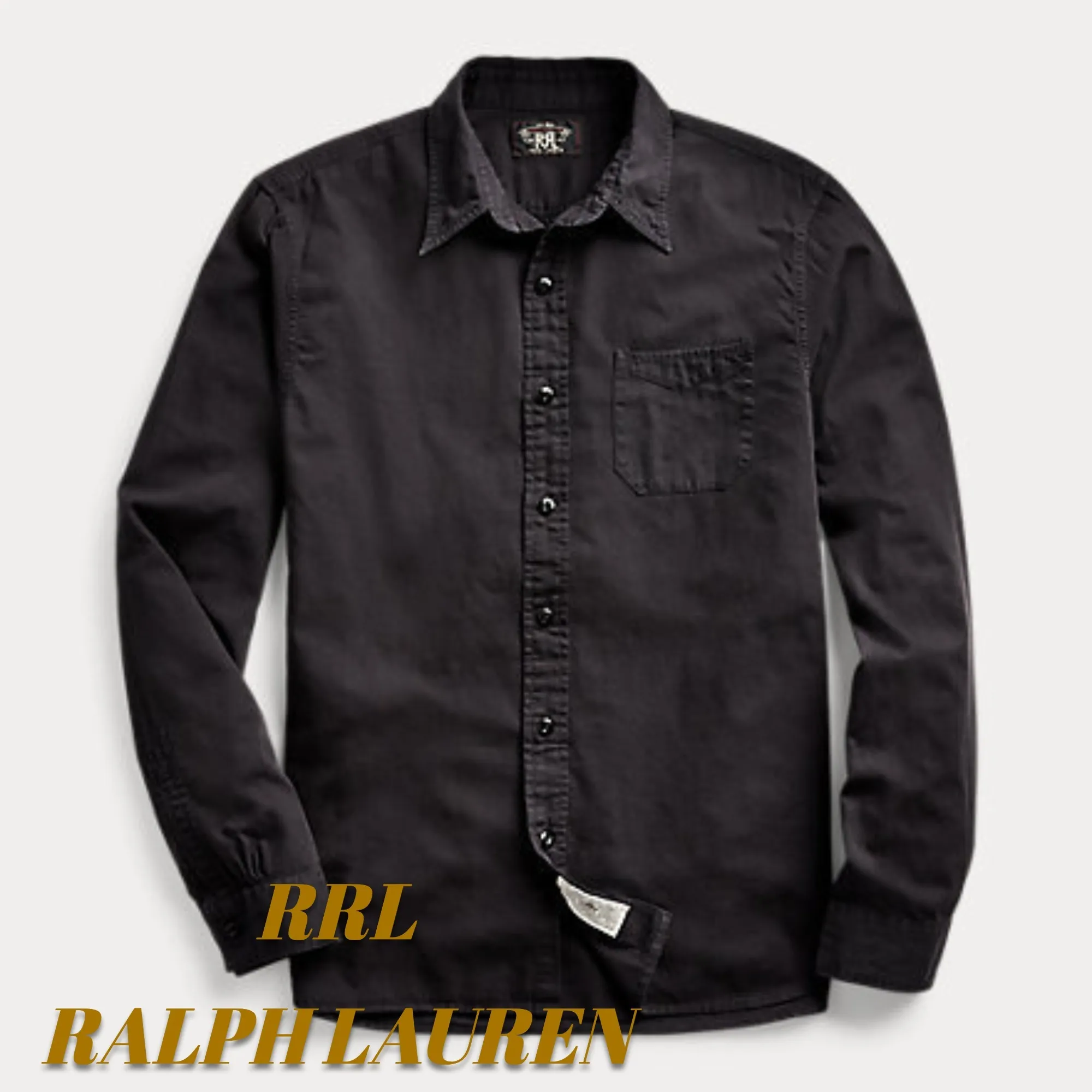 RRL  |Street Style Long Sleeves Plain Cotton Surf Style Shirts