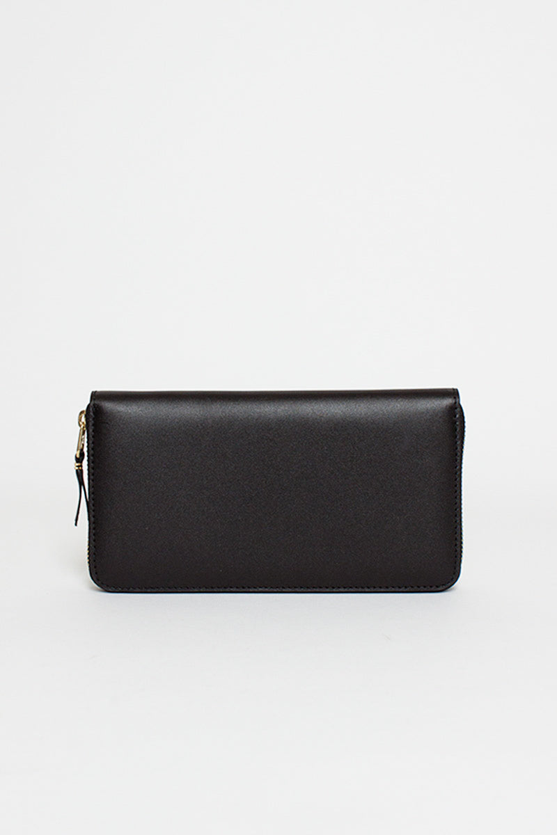 SA0111 Classic Compartment Leather Purse Black