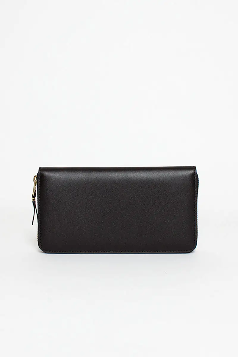 SA0111 Classic Compartment Leather Purse Black