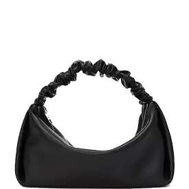 Scrunchie Leather Bag, Black