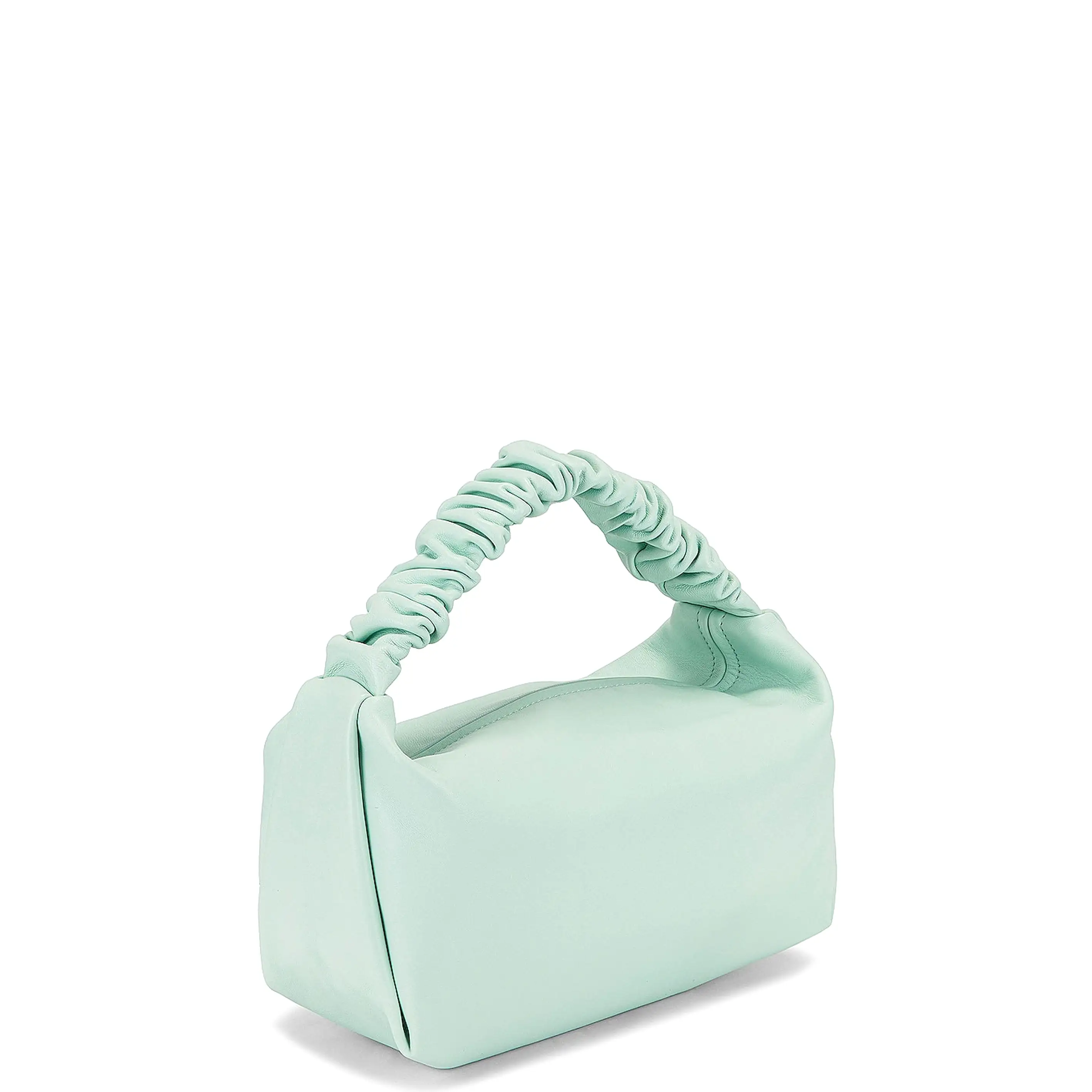 Scrunchie Leather Bag, Glacier