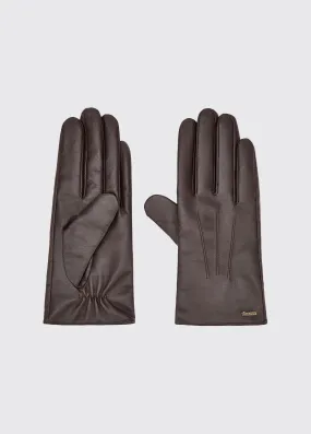 Sheehan Ladies Leather Gloves - Mahogany