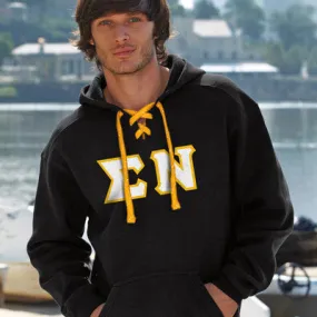 Sigma Nu Hockey Hockey Lace Hoodie - J8830 - TWILL