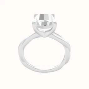 Solitaire Rope Engagement Ring With Four Prong Head