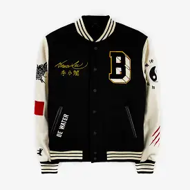 SP x Bruce Lee Varsity Mens Jacket (Black/Beige)