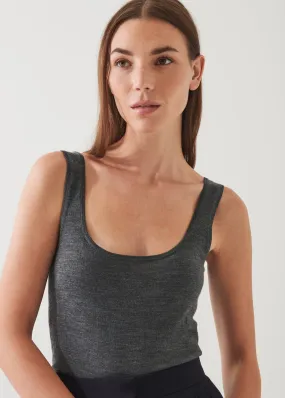 SUPERFINE MERINO FITTED TANK