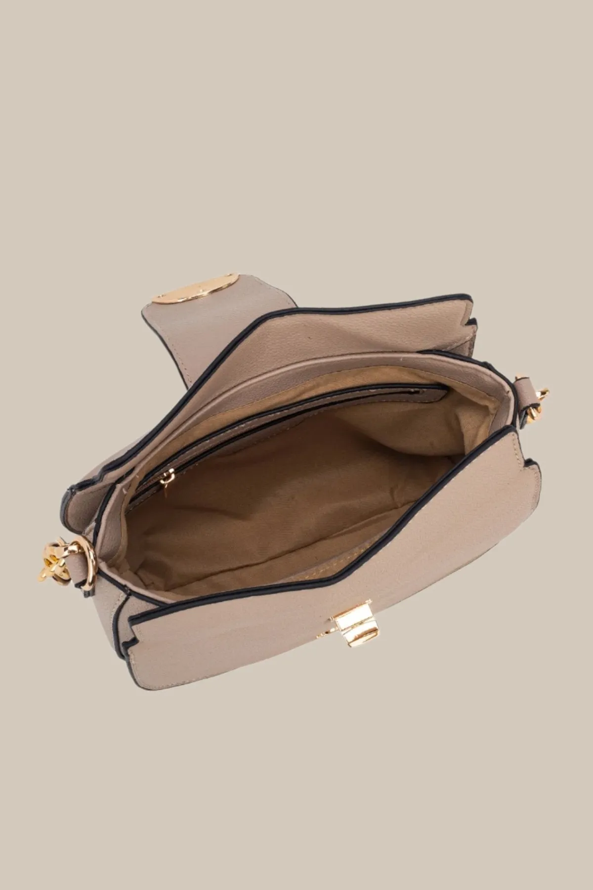 Taupe Heron Saddle Bag