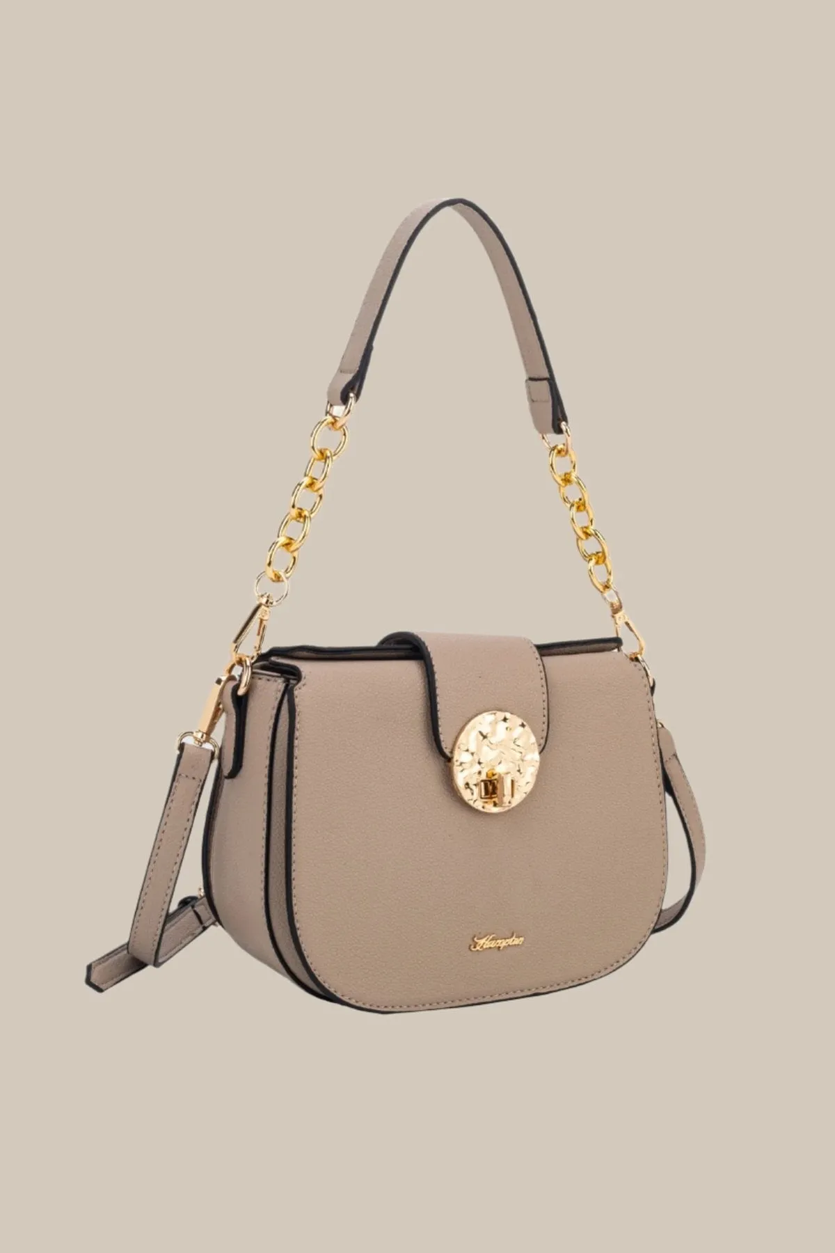 Taupe Heron Saddle Bag