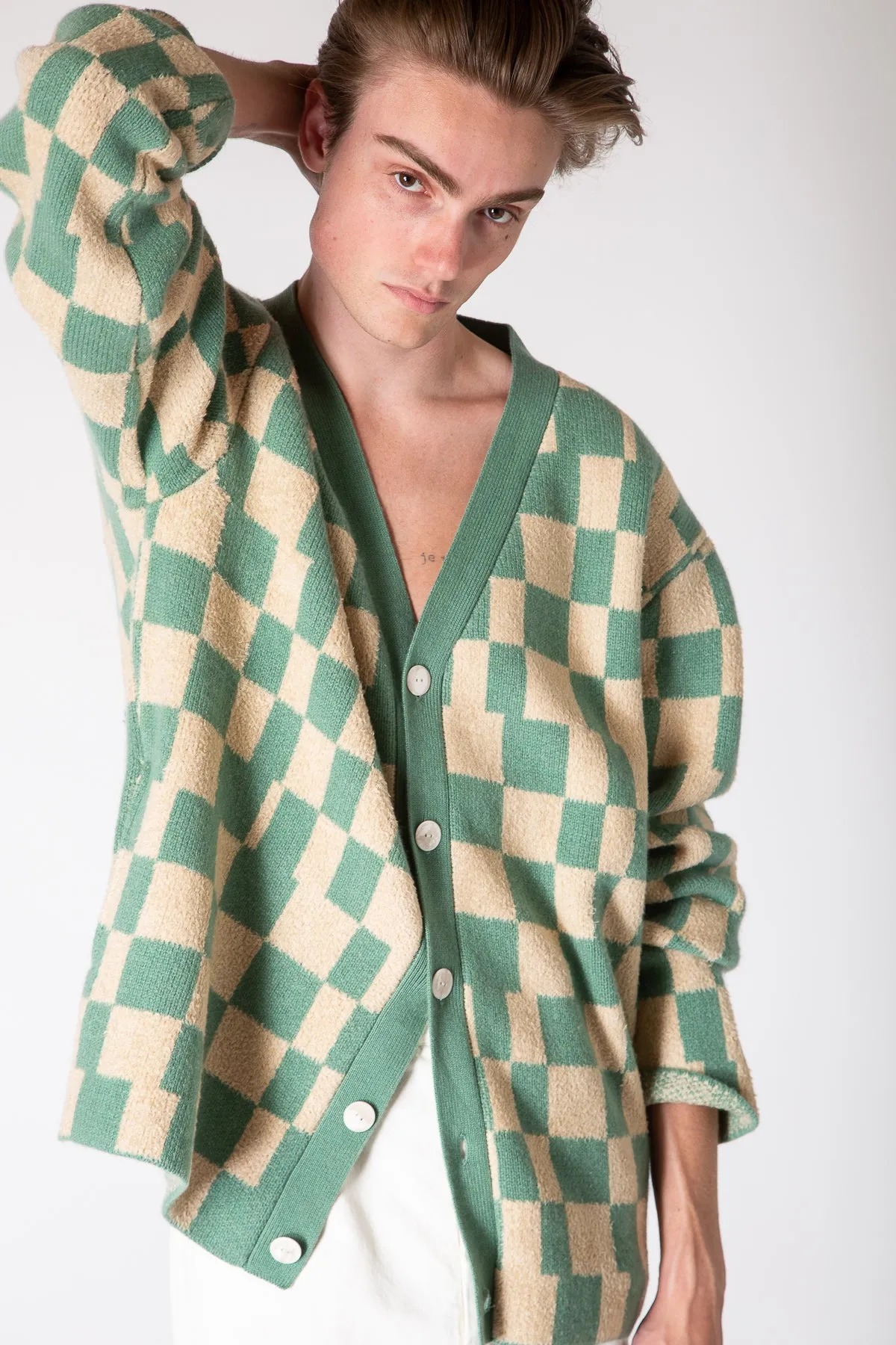 THE ELDER STATESMAN | CARDINAL CHECKER CARDIGAN