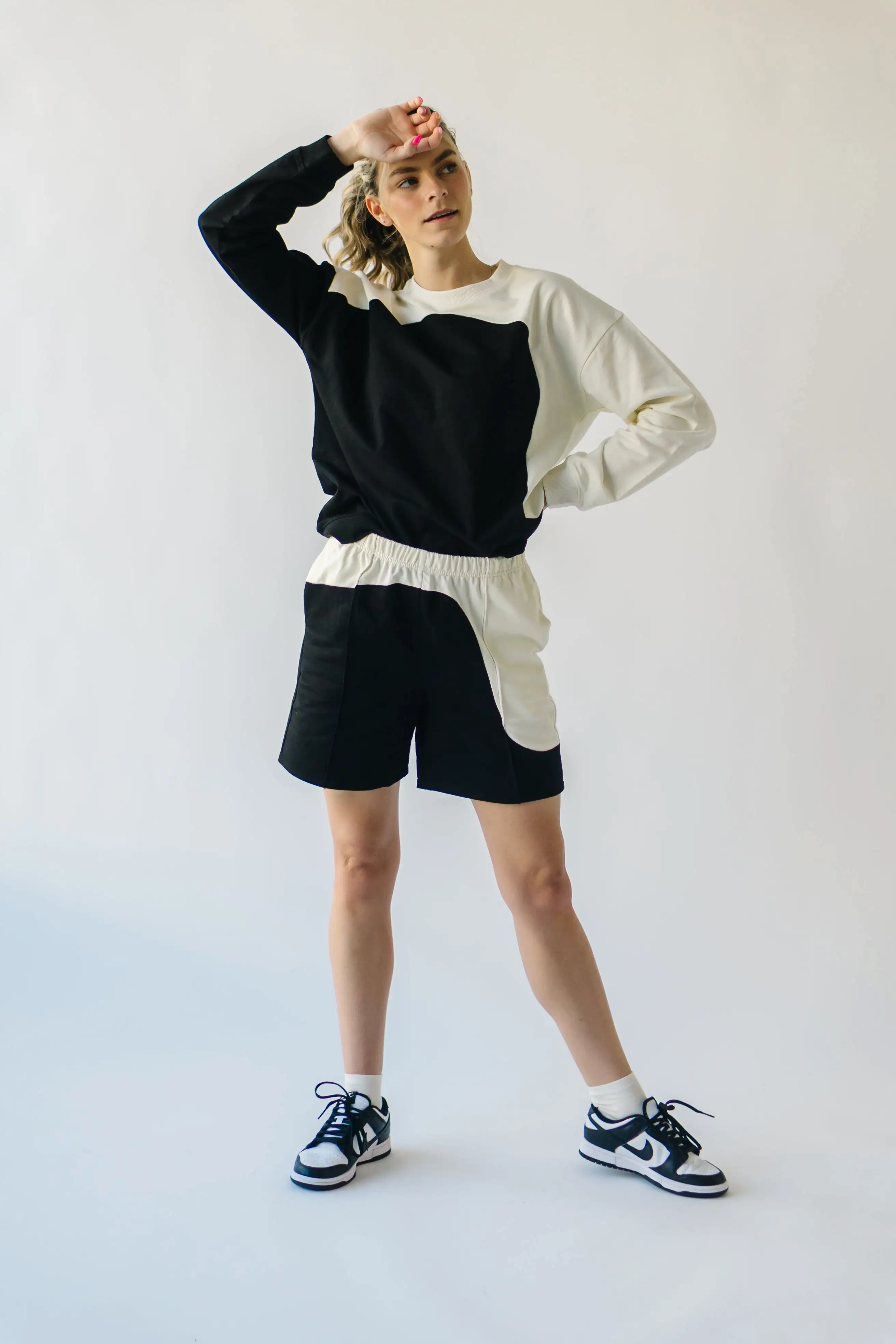 The Molly Colorblock Sweater in Black Multi