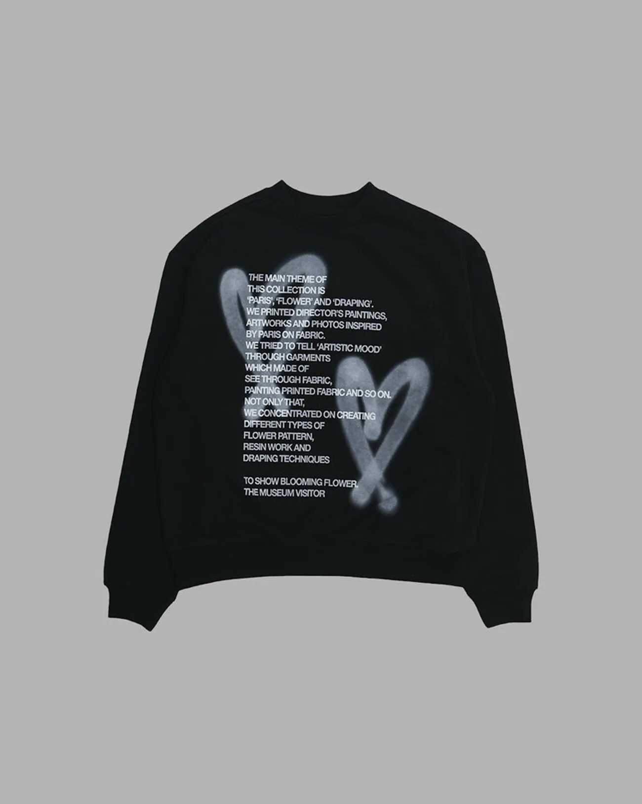 THE MUSEUM VISITOR  |Heart Unisex Street Style Long Sleeves Oversized Logo