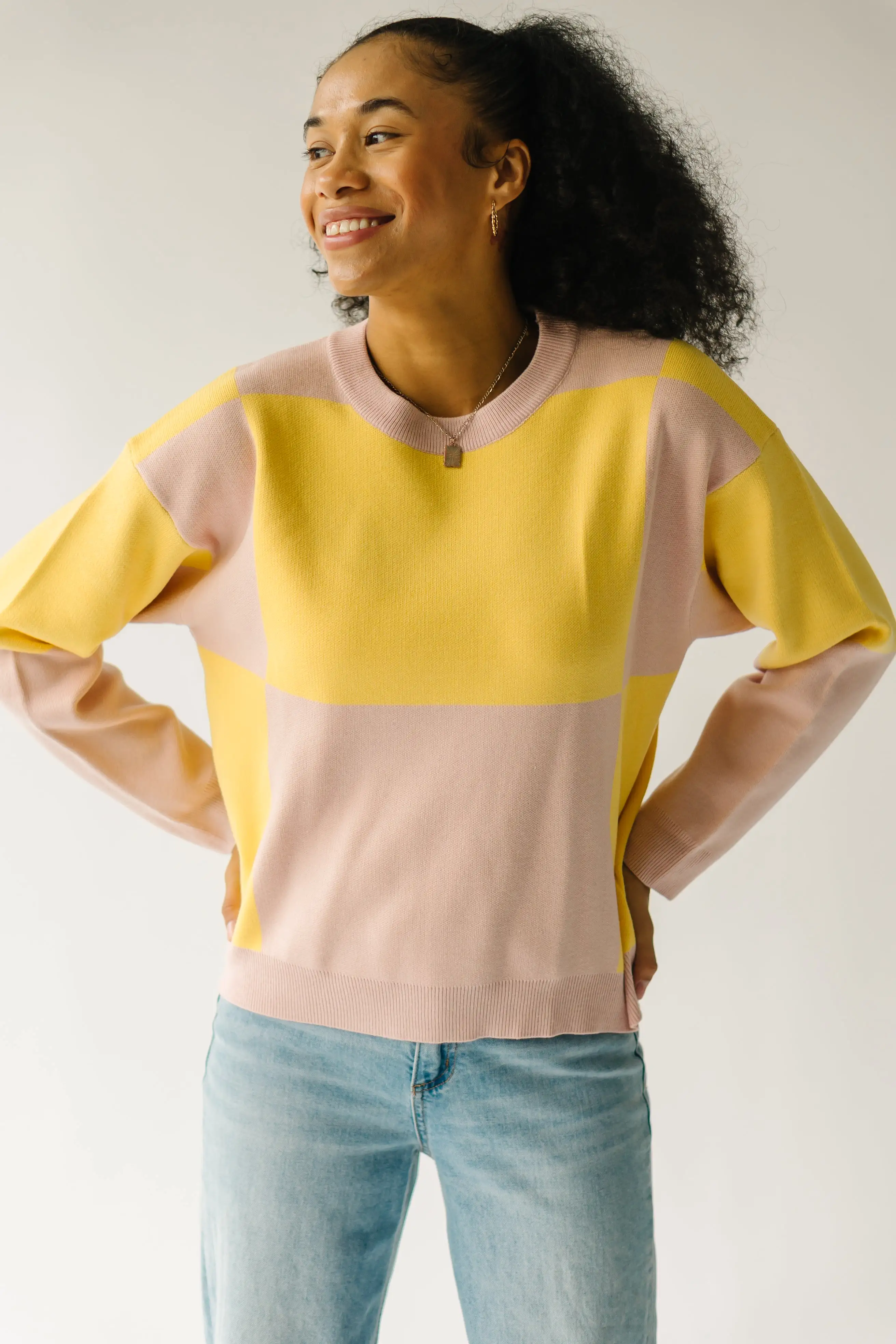 The Warrenton Color Block Sweater in Multi