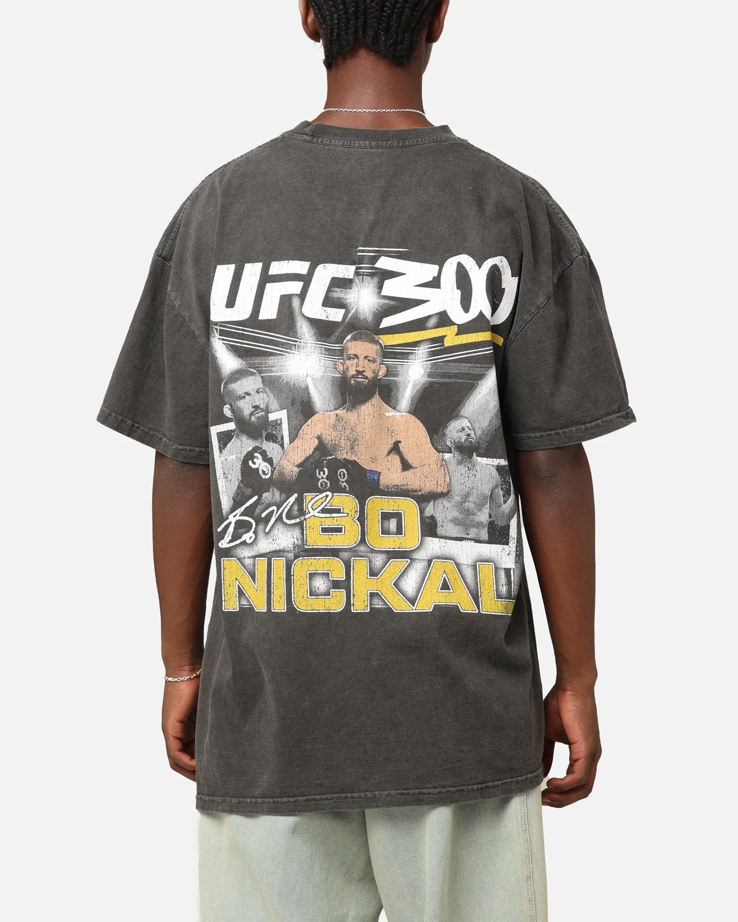 UFC By Culture Kings Bo Nickal 300 Heavyweight T-Shirt Black Wash