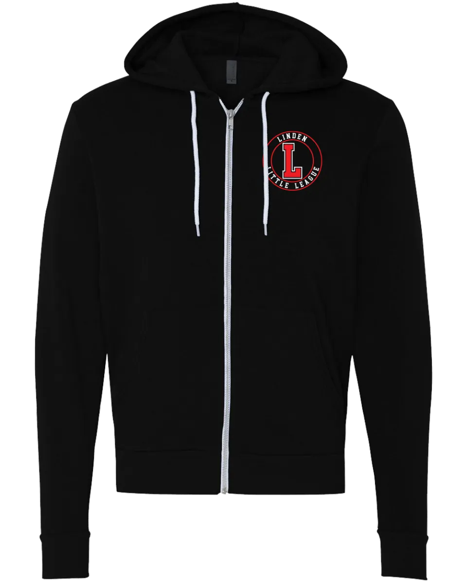 Unisex Sponge Fleece Zip Hood - Linden Little League