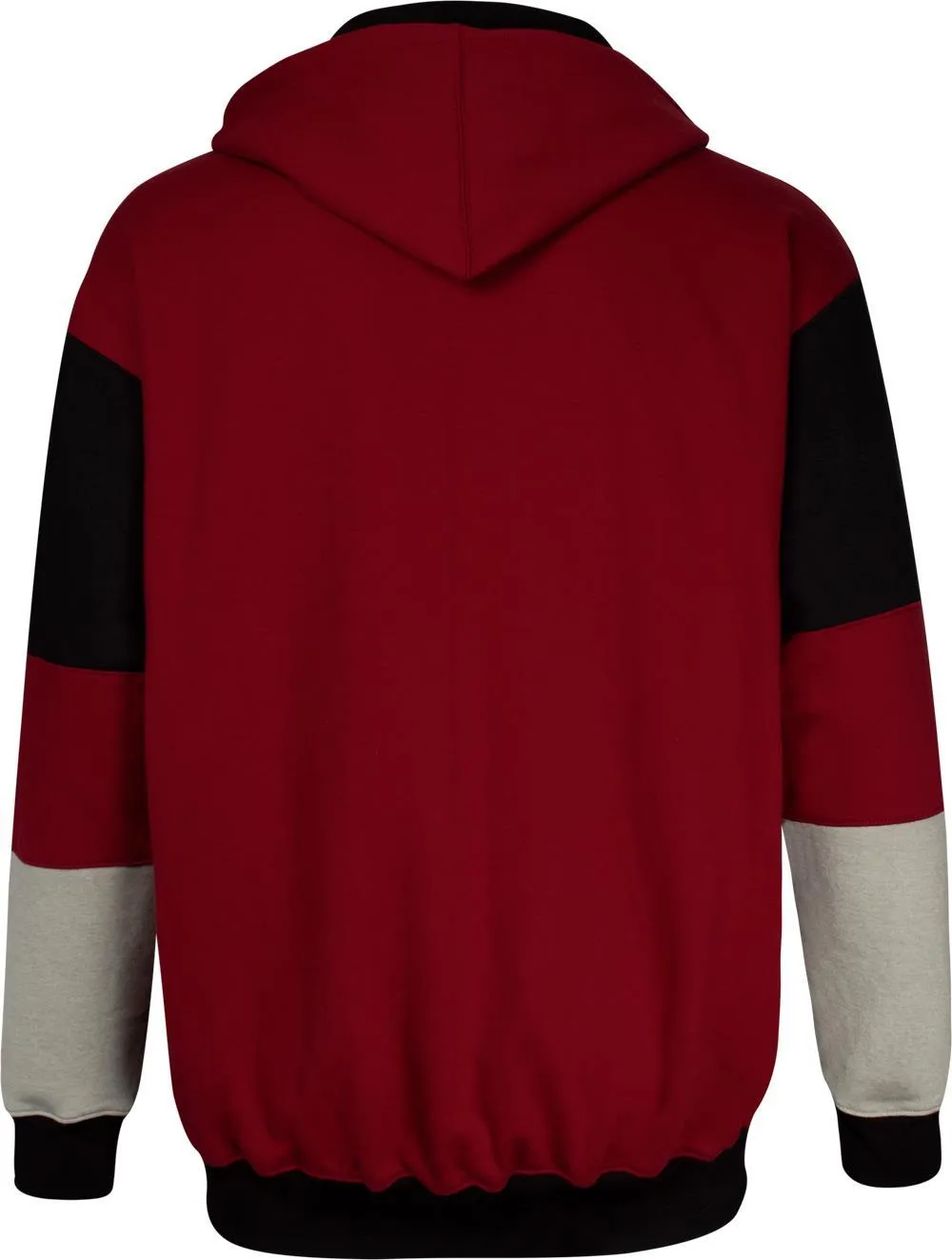 Uptheir Apollo Contrast Zip Hoody - Red Grey