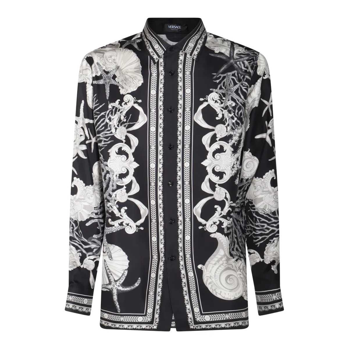 VERSACE  |Tropical Patterns Unisex Silk Street Style Long Sleeves