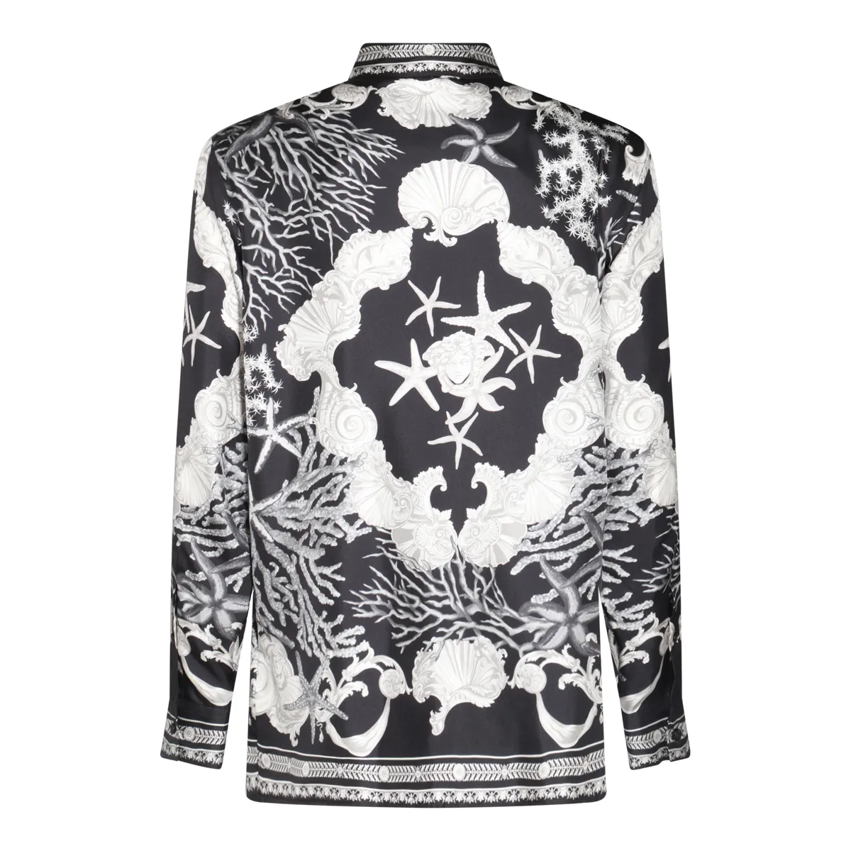 VERSACE  |Tropical Patterns Unisex Silk Street Style Long Sleeves