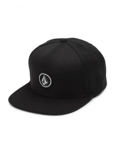 Volcom Quarter Twill Cap Black  Men's cap  Front two colours Stone embroidery  Side word mark embroidery  Medium weight twill wi