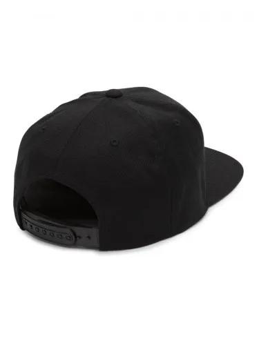 Volcom Quarter Twill Cap Black  Men's cap  Front two colours Stone embroidery  Side word mark embroidery  Medium weight twill wi