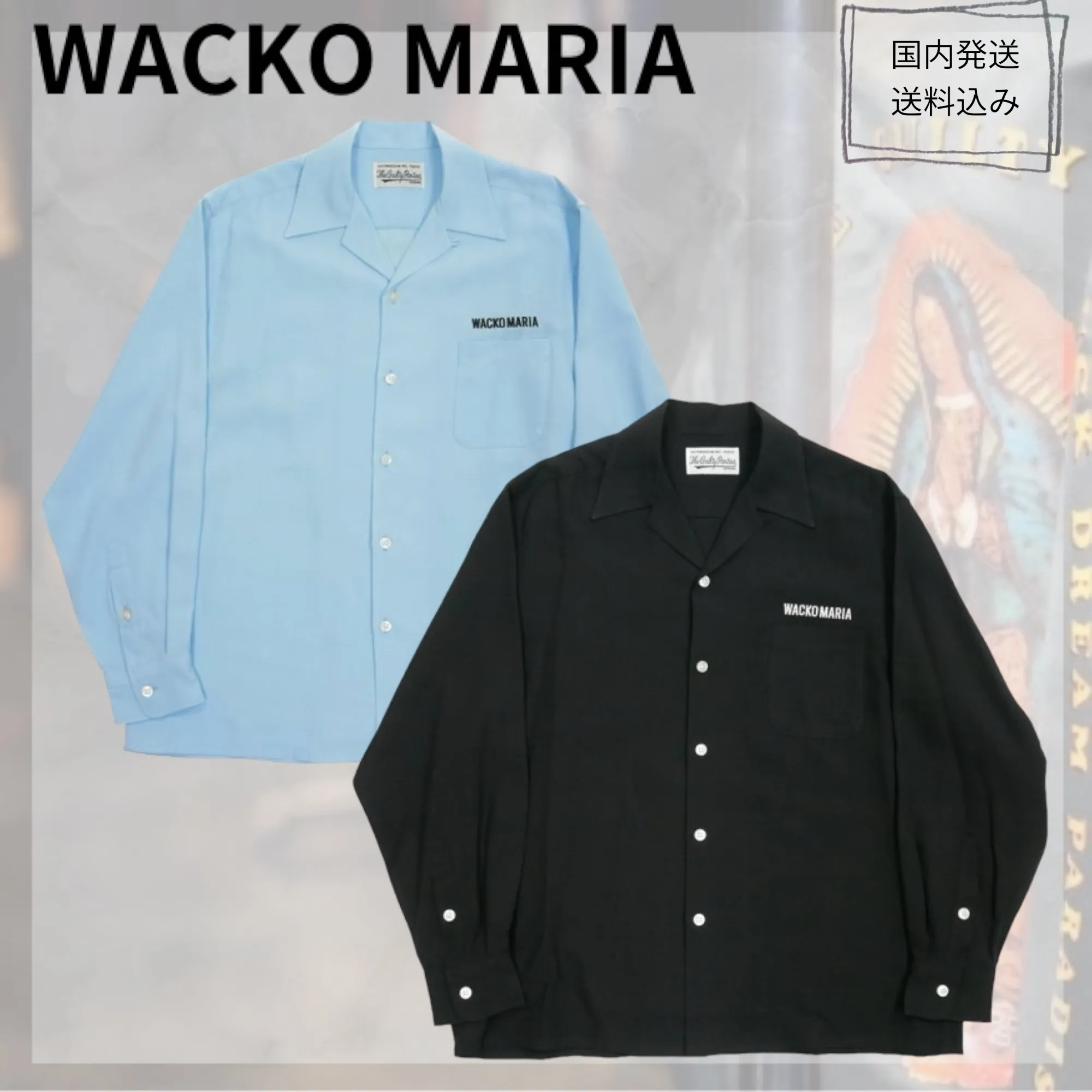 WACKO MARIA  |Unisex Street Style Long Sleeves Oversized Logo Shirts